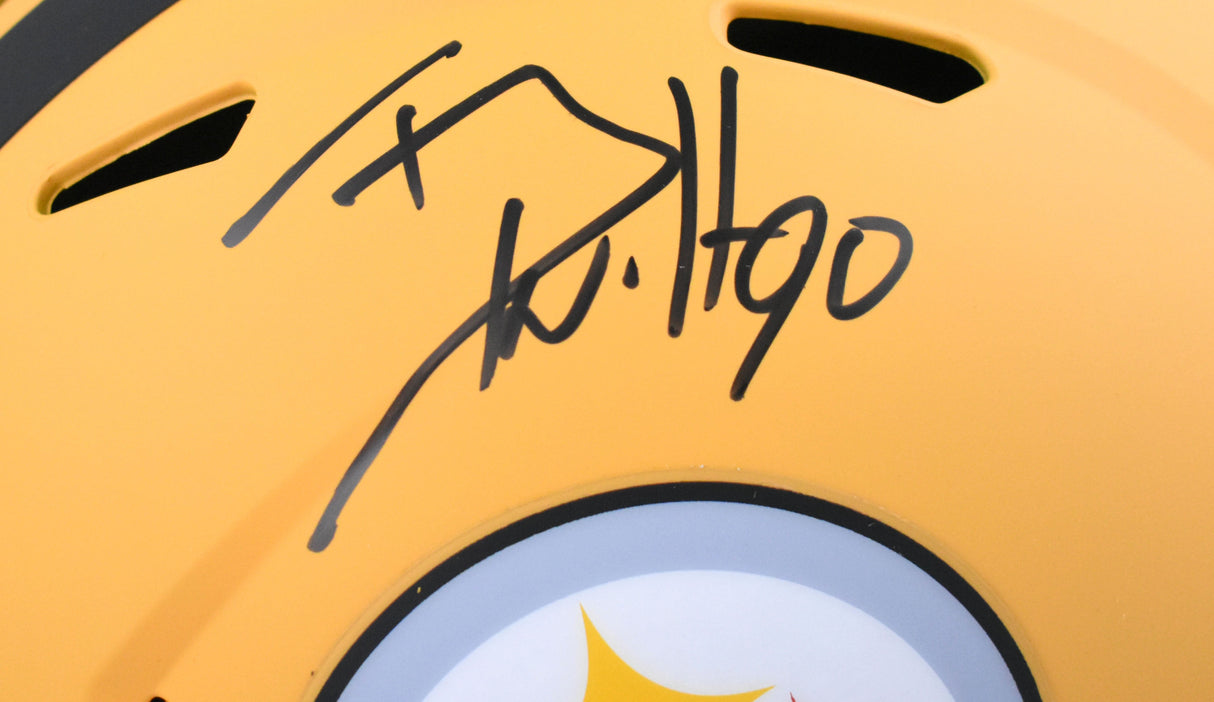 T.J. Watt Autographed Steelers F/S Alt 25 Speed Helmet - Beckett W Holo