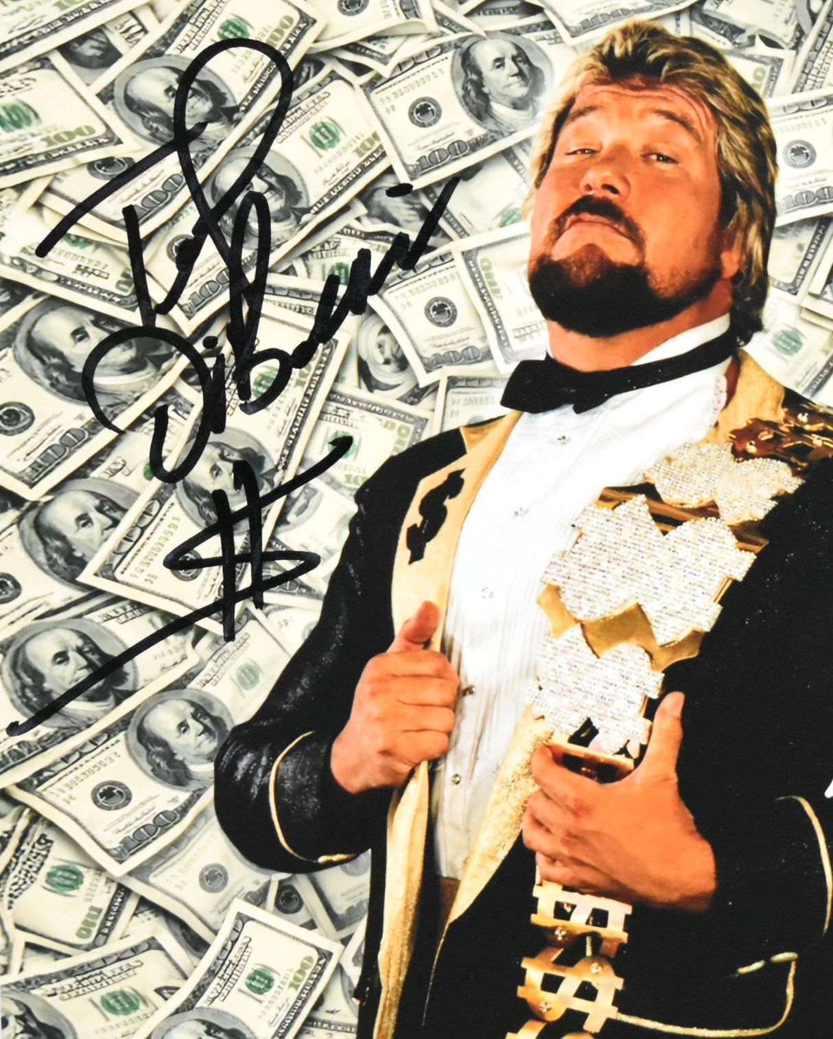 Ted DiBiase Autographed 8x10 Money Photo - Beckett W Holo