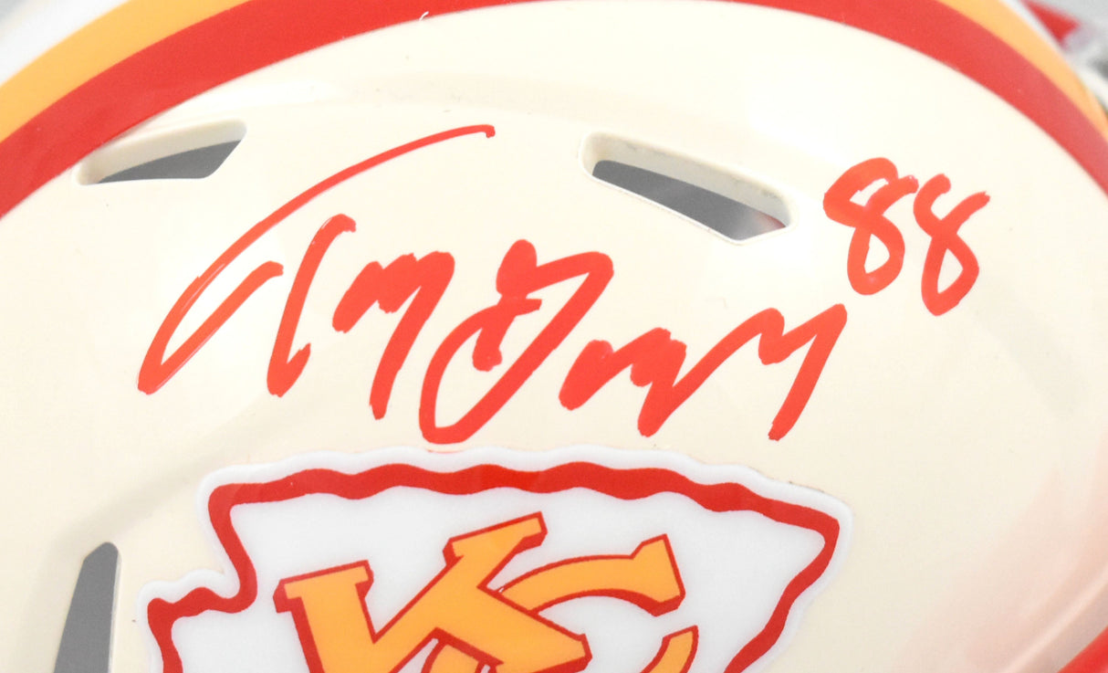 Tony Gonzalez Autographed Kansas City Chiefs Retro Speed Mini Helmet- Beckett W