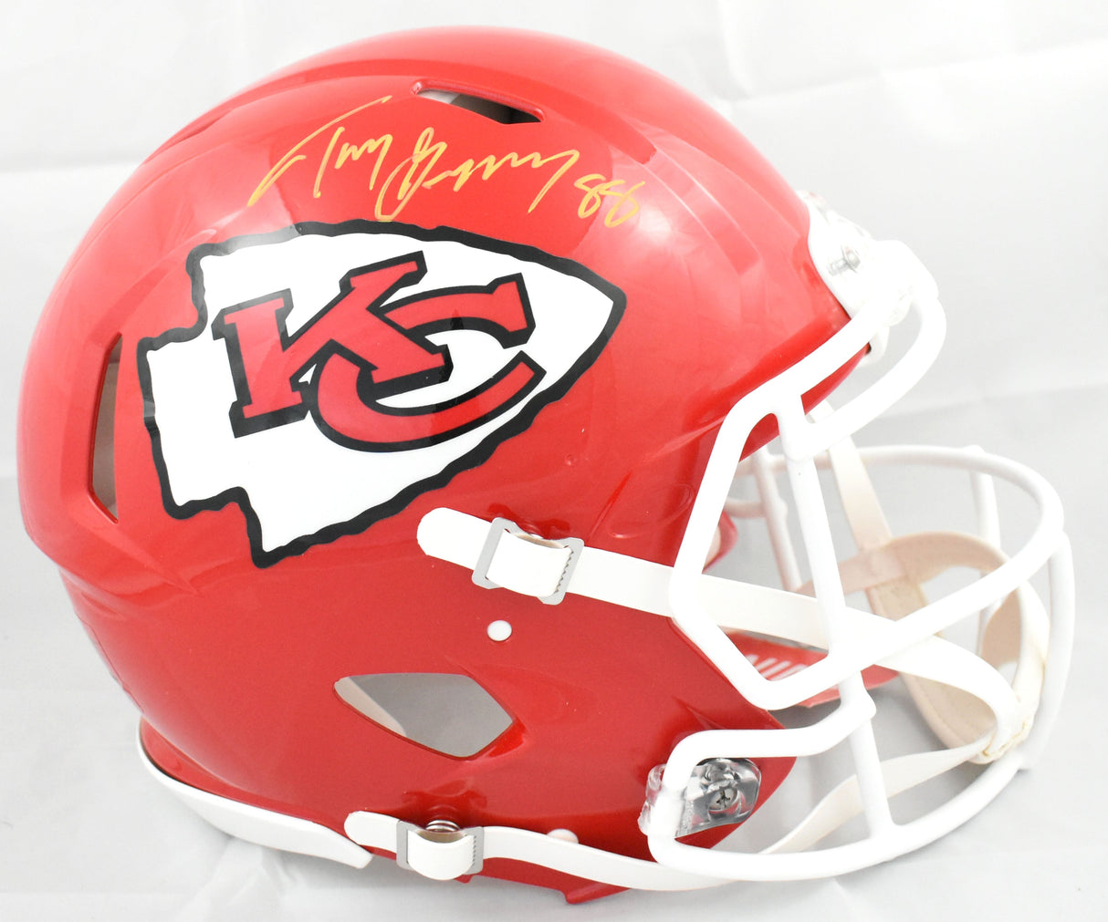 Tony Gonzalez Autographed Chiefs F/S Speed Authentic Helmet - Beckett W Holo