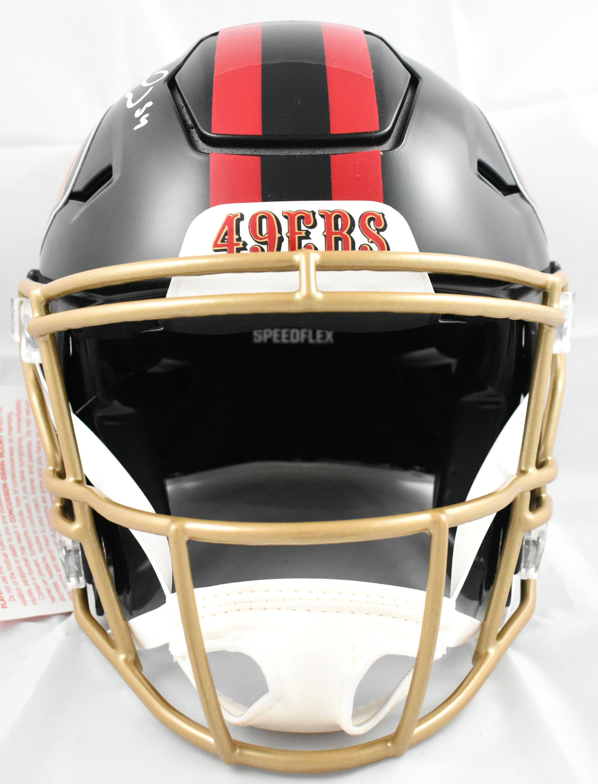 Fred Warner Autographed 49ers F/S Rivalries Speedflex Helmet - Beckett Holo