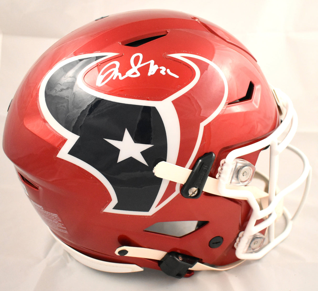David Montgomery Autographed Texans F/S Flash Speedflex Helmet - Beckett W Holo