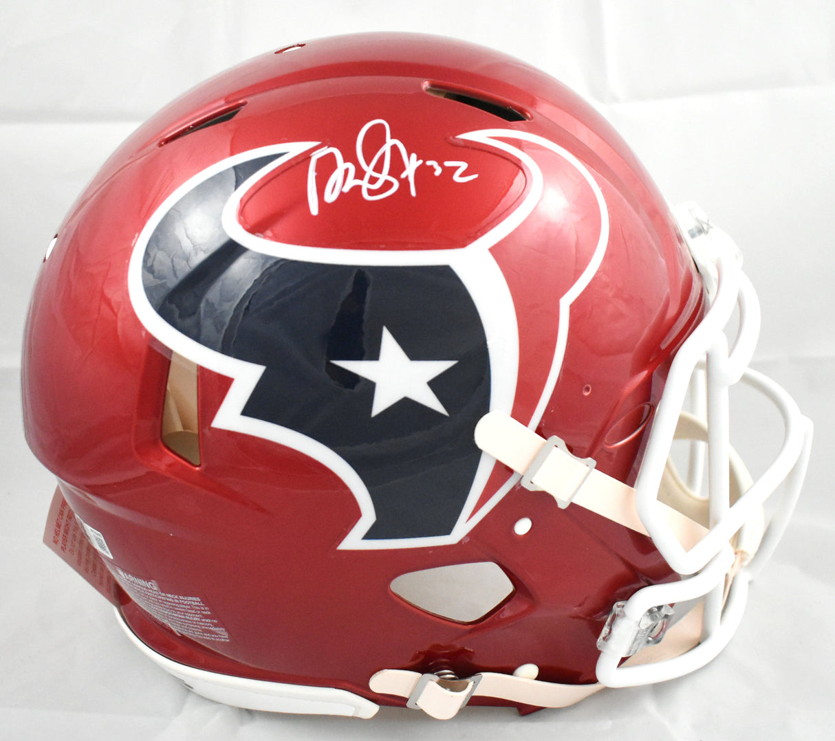 David Montgomery Signed Texans F/S Flash Speed Authentic Helmet - Beckett W Holo