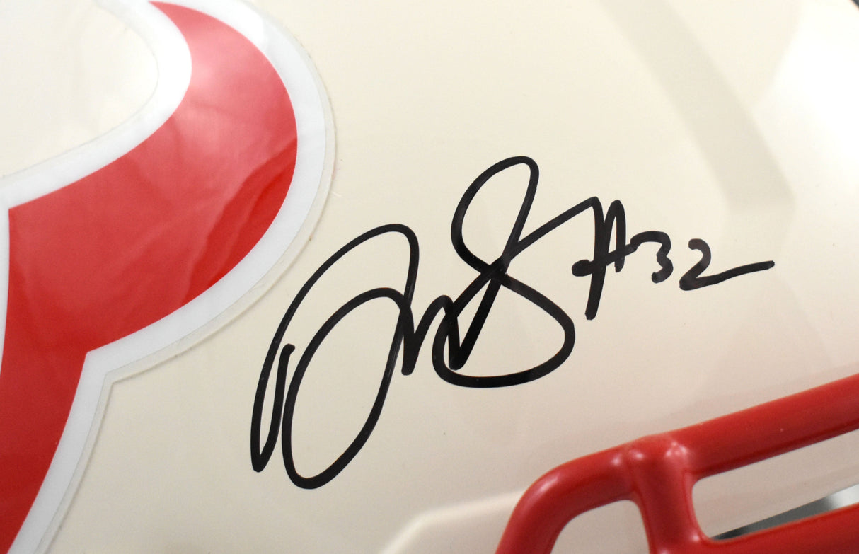 David Montgomery Signed Houston Texans F/S Retro Speed Helmet-Beckett W Holo