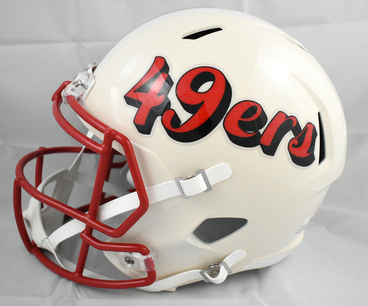 Mike Evans Autographed San Francisco 49ers F/S Retro Speed Helmet Beckett W Holo