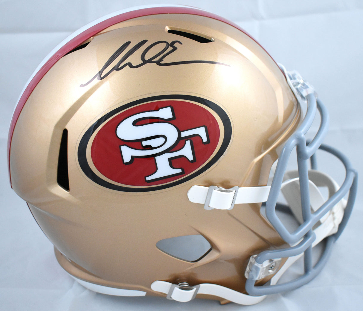 Mike Evans Autographed San Francisco 49ers F/S Speed Helmet - Beckett W Holo