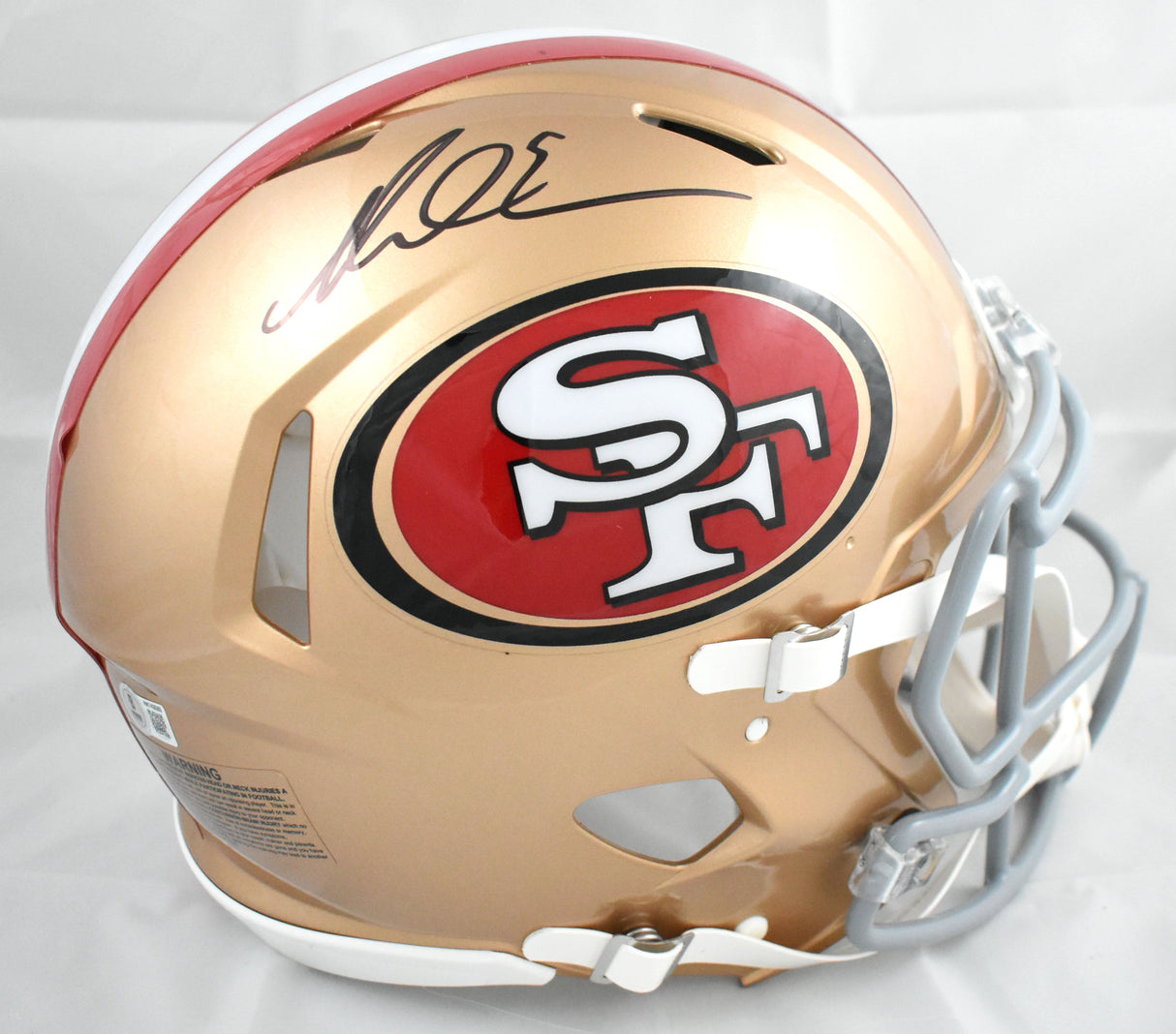 Mike Evans Signed San Francisco 49ers F/S Speed Authentic Helmet- Beckett W Holo