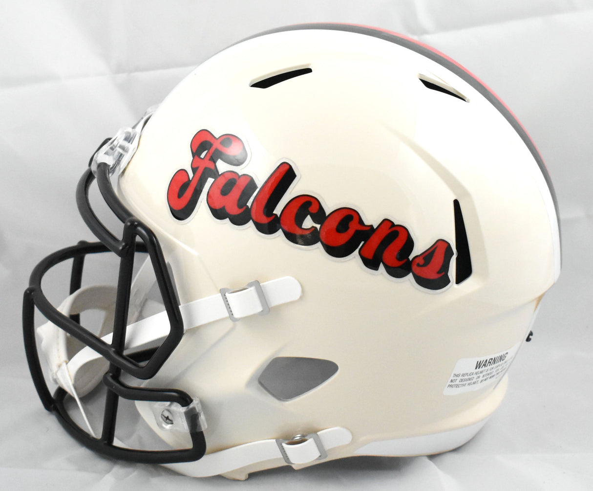 Julio Jones Autographed Atlanta Falcons F/S Retro Speed Helmet - Beckett W Holo