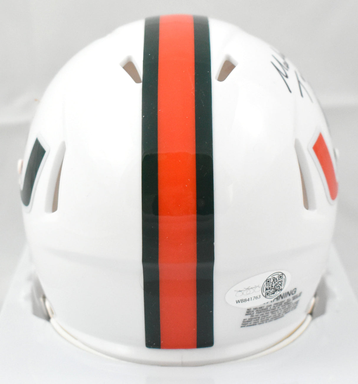 Malachi Toney Autographed Miami Hurricanes Speed Mini Helmet - JSA W