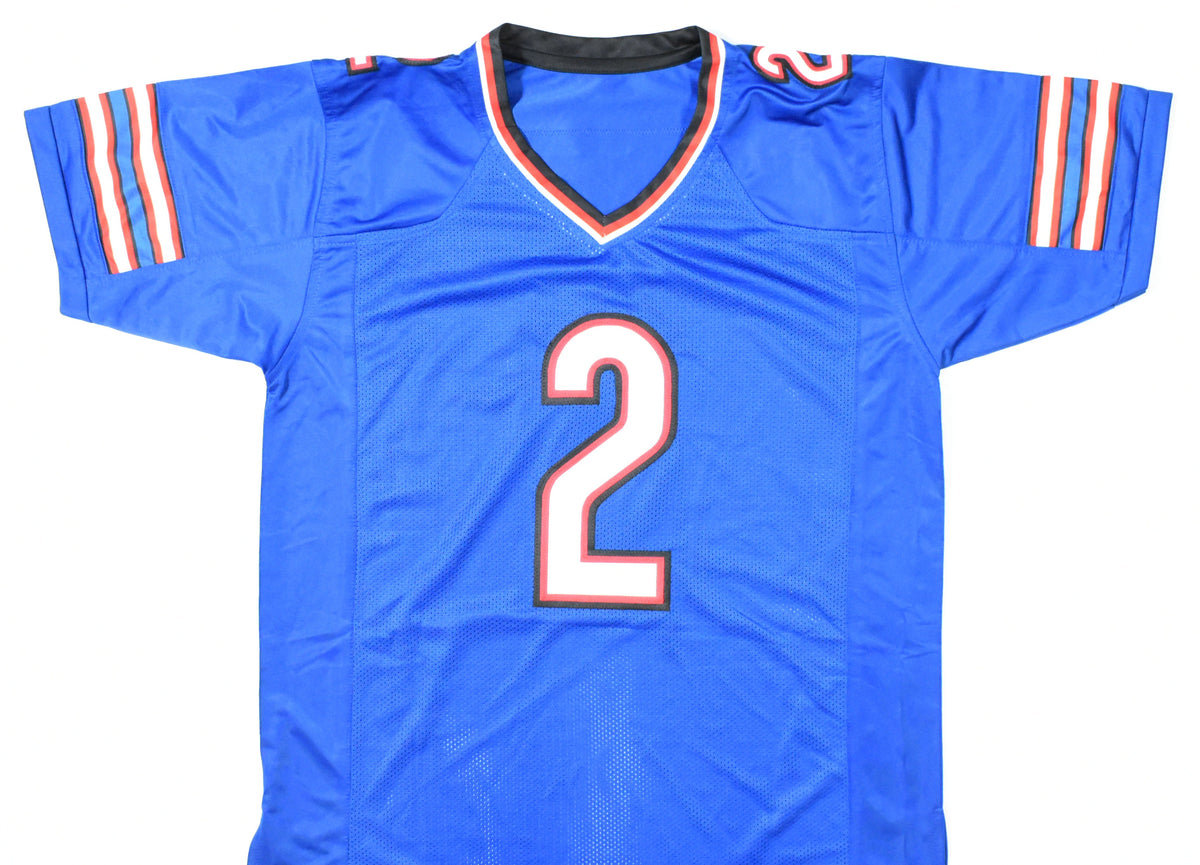 D.J. Moore Autographed Blue Pro Style Jersey - Beckett W Hologram *Black