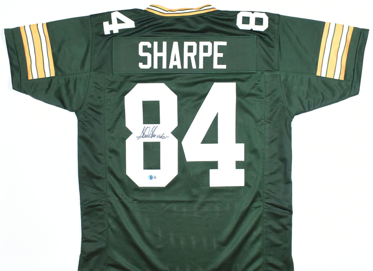 Sterling Sharpe Autographed Green Pro Style Jersey HOF - Beckett W Holo *8