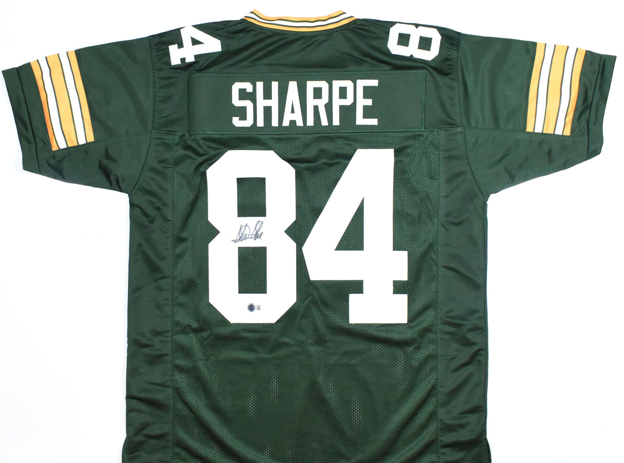 Sterling Sharpe Autographed Green Pro Style Jersey - Beckett W Hologram *Black