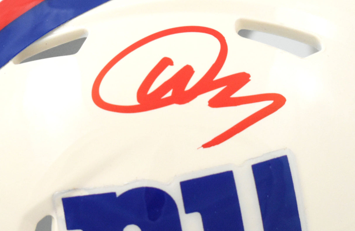 Abdul Carter Autographed New York Giants Retro Speed Mini Helmet -Beckett W Holo