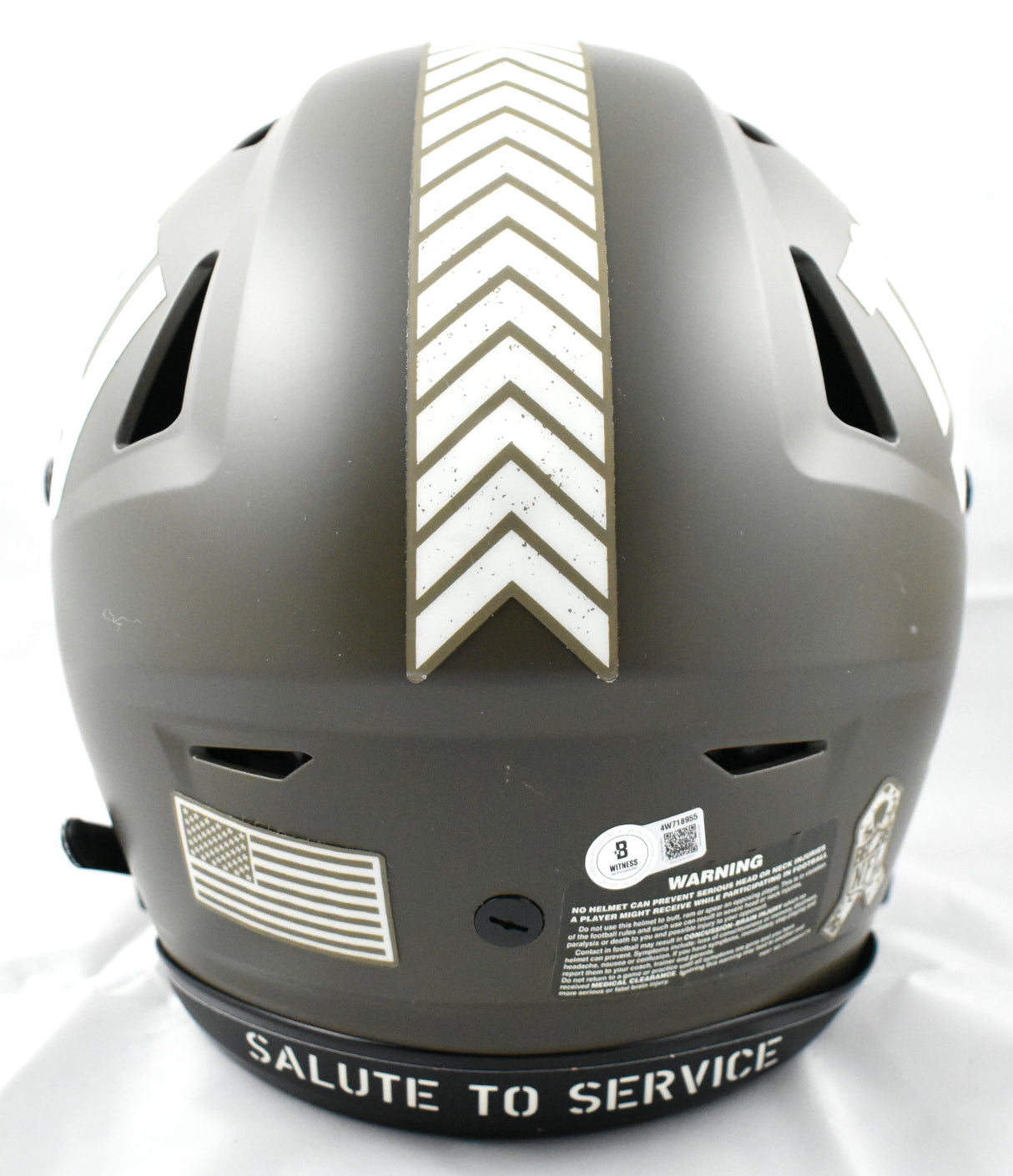 Abdul Carter Autographed New York Giants F/S Salute Speedflex Helmet - Beckett W
