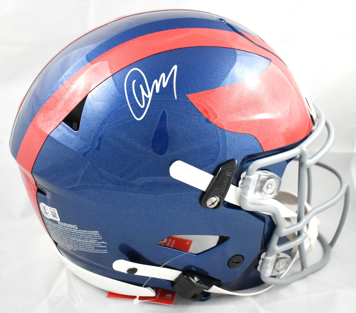 Abdul Carter Autographed New York Giants F/S Alt 24 Speedflex Helmet - Beckett W
