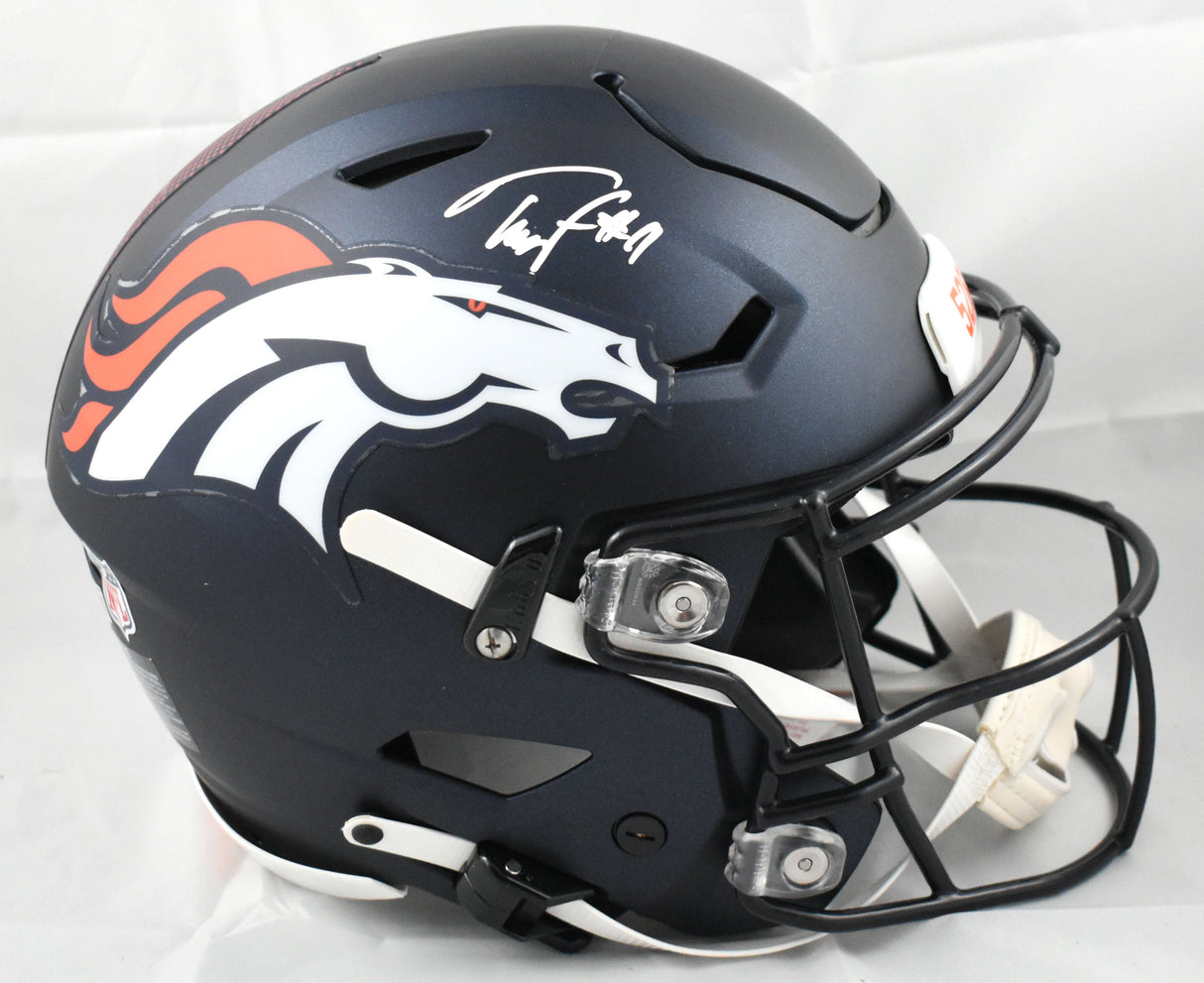Troy Franklin Autographed Denver Broncos F/S Speedflex Helmet-Beckett W Hologram