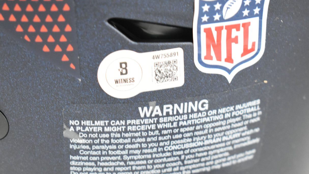 Troy Franklin Autographed Denver Broncos F/S Speedflex Helmet-Beckett W Hologram