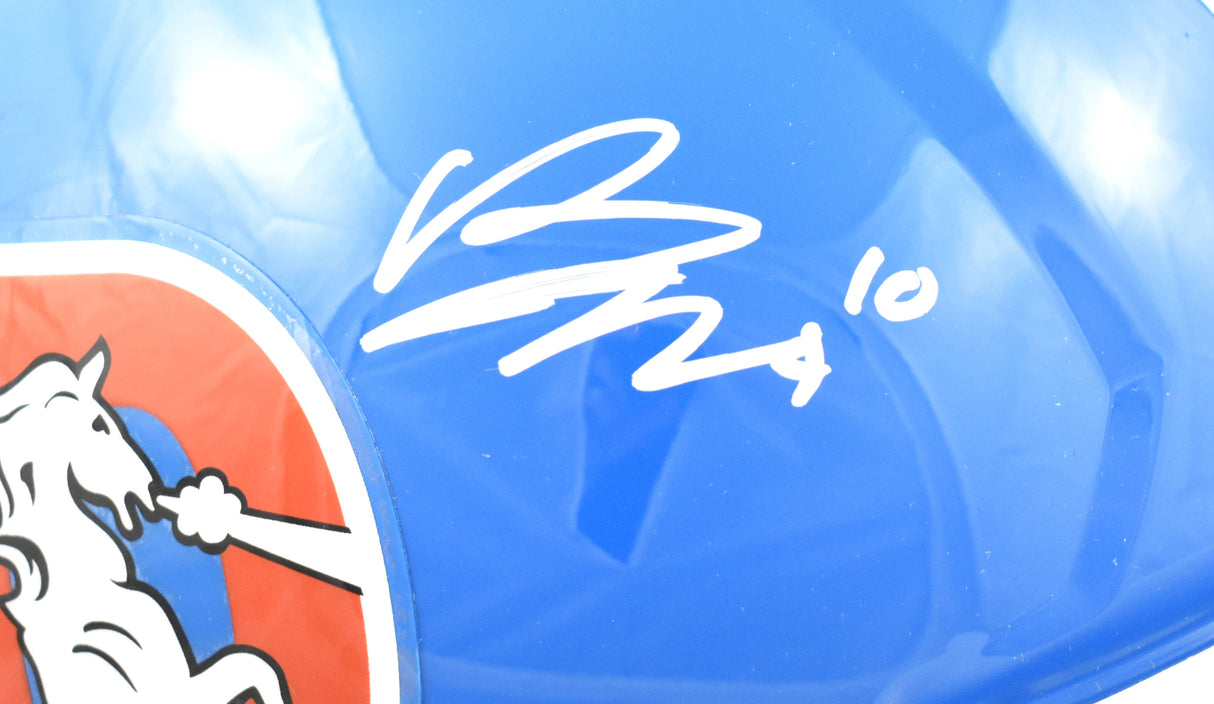 Bo Nix Autographed Denver Broncos F/S 75-96 Speed Authentic Helmet - Beckett W