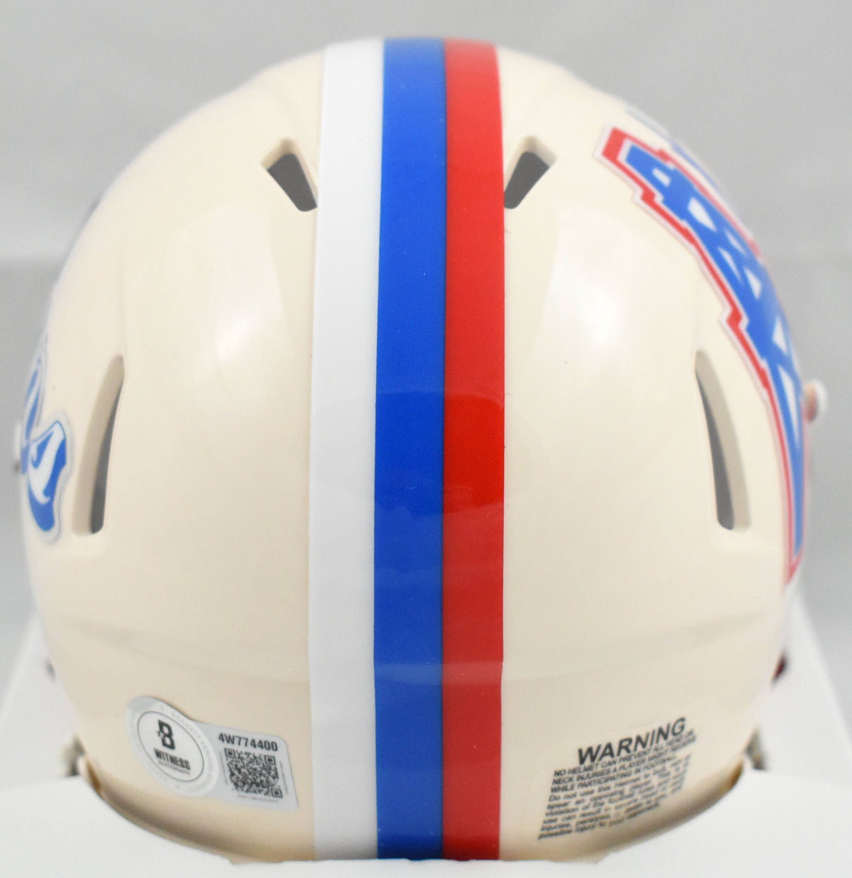 Vince Young Autographed Tennessee Titans Retro Speed Mini Helmet- Beckett W Holo