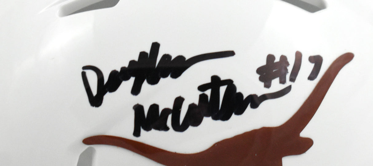 Daylan McCutcheon Autographed Texas Longhorns Speed Mini Helmet - Beckett W Holo