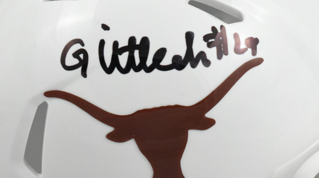 Graceson Littleton Autographed Texas Longhorns Speed Mini Helmet- Beckett W Holo