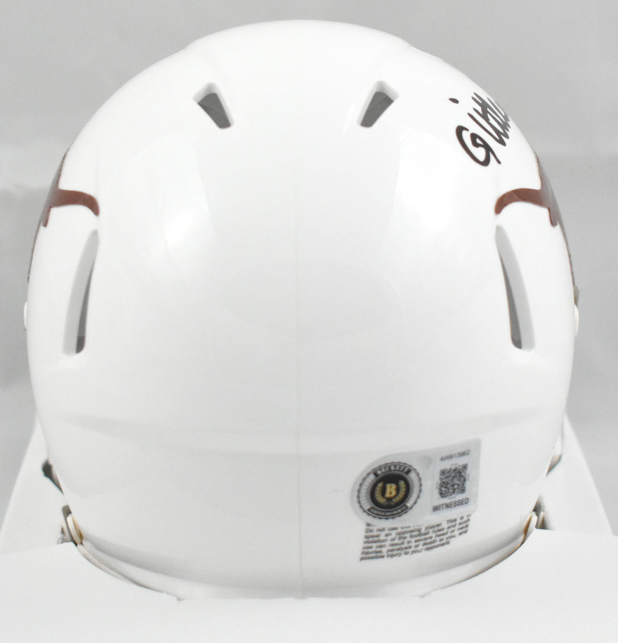 Graceson Littleton Autographed Texas Longhorns Speed Mini Helmet- Beckett W Holo