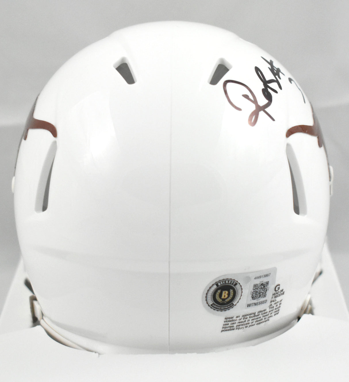 Rasheem Biles Autographed Texas Longhorns Speed Mini Helmet - Beckett W Holo