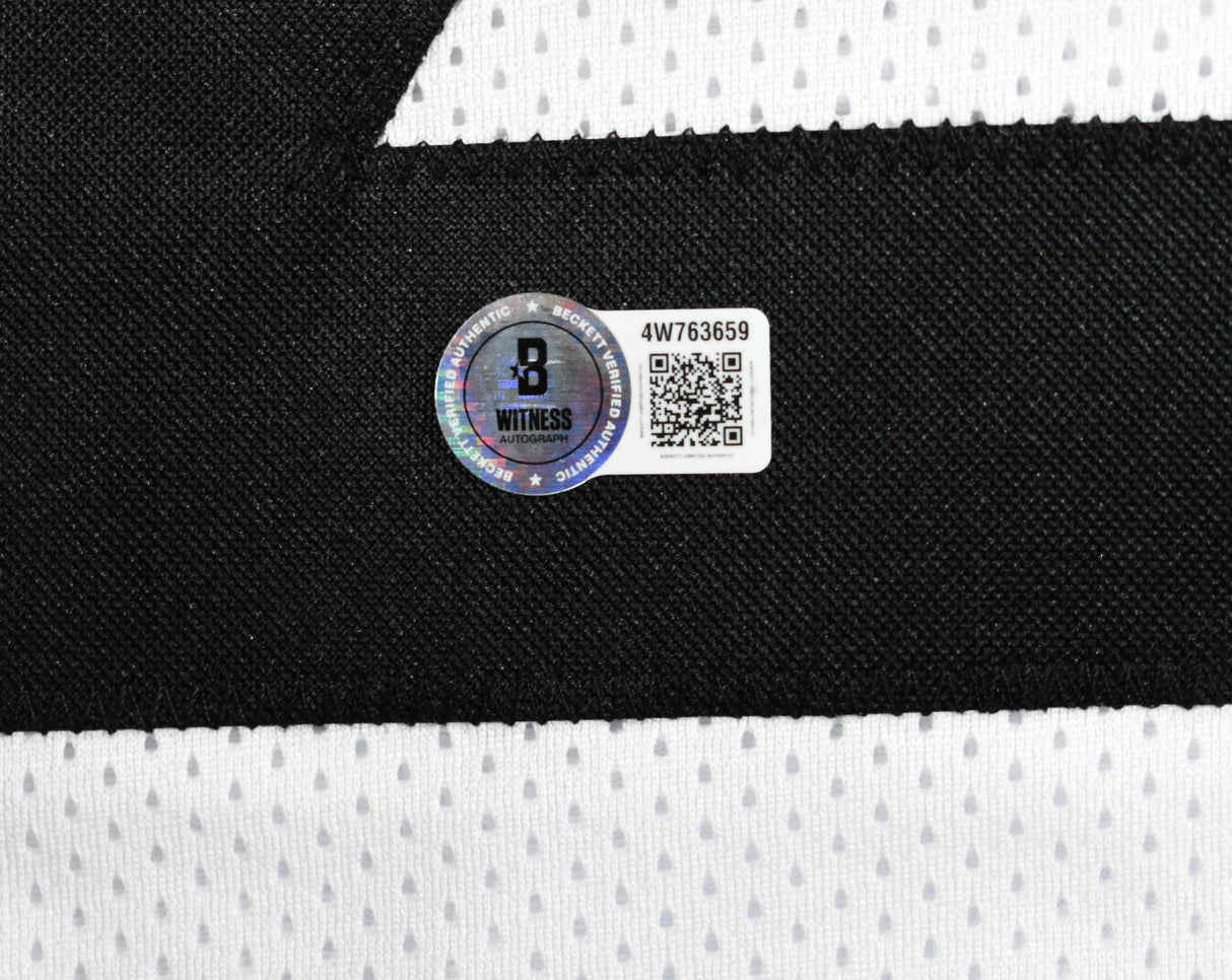 Kaleb Johnson Autographed White Pro Style Jersey - Beckett W Hologram