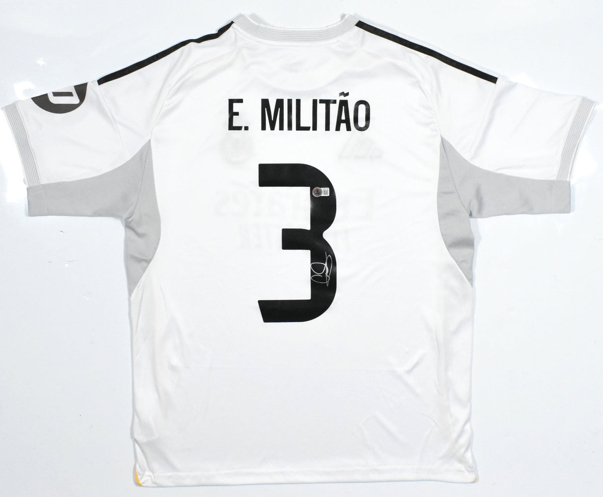 Eder Militao Autographed Real Madrid Home Soccer Jersey #3 - Beckett W Holo *L