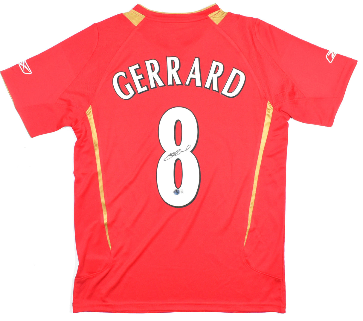 Steven Gerrard Autographed Liverpool Home Soccer Jersey #8 - Beckett Holo *L