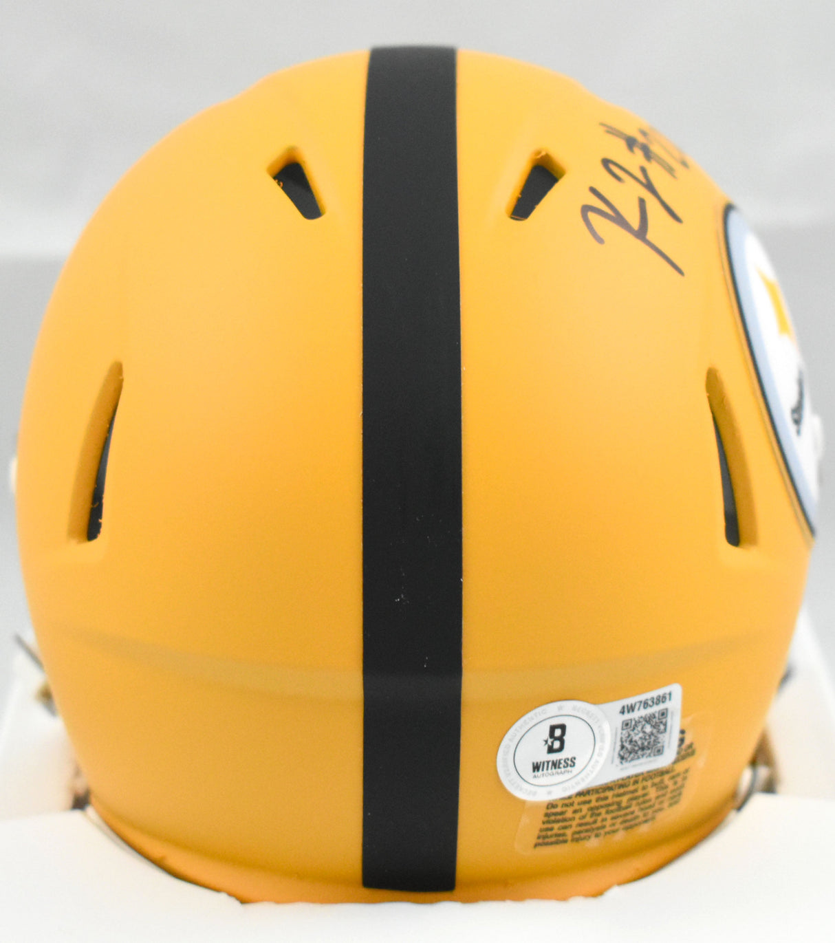 Kaleb Johnson Autographed Steelers Alt 25 Speed Mini Helmet - Beckett W Holo