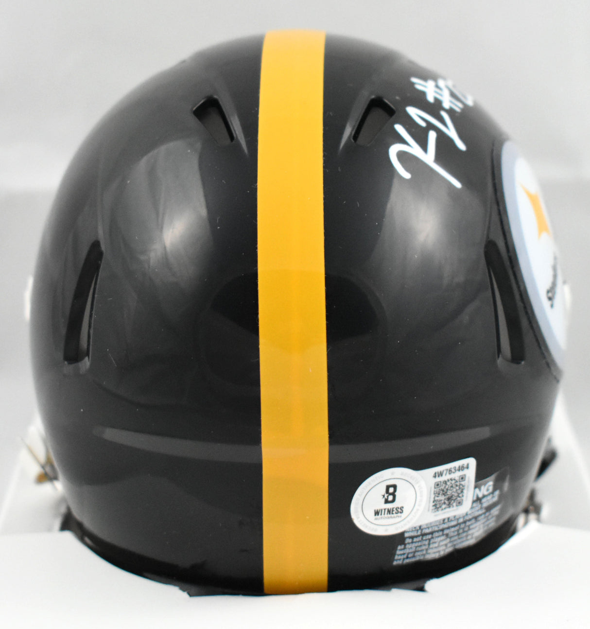 Kaleb Johnson Autographed Steelers Speed Mini Helmet - Beckett W Holo *White