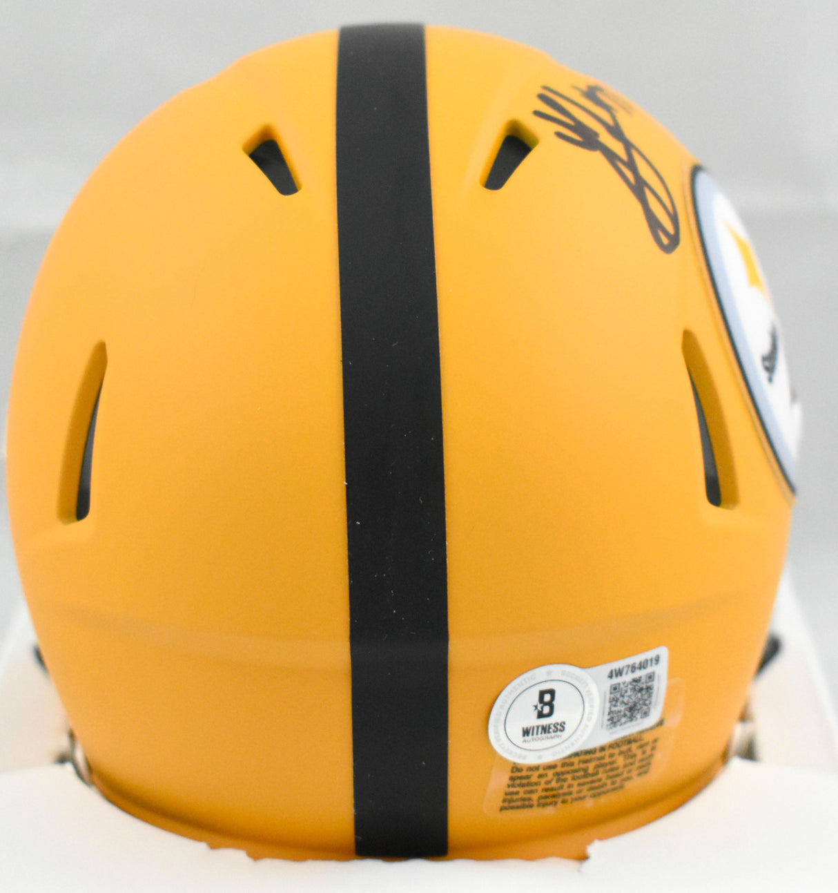 Jack Sawyer Autographed Steelers Alt 25 Speed Mini Helmet - Beckett W Holo