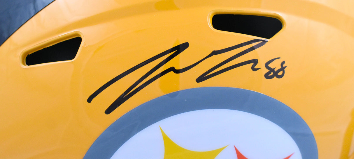 Pat Freiermuth Autographed Steelers F/S 63-76 Speed Helmet - Beckett W Holo
