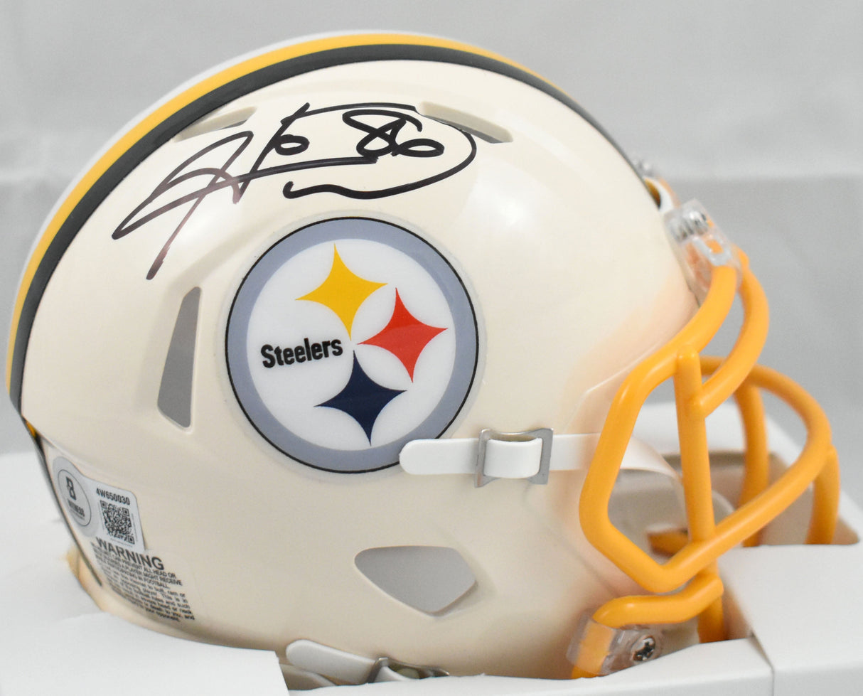 Hines Ward Autographed Pittsburgh Steelers Retro Speed Mini Helmet - Beckett W