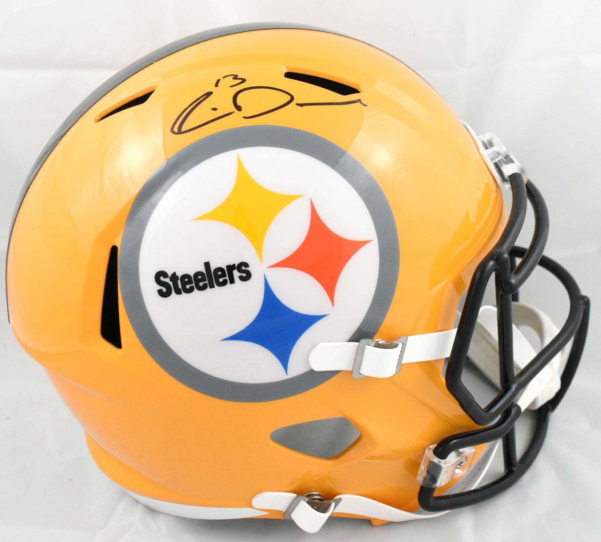 Rico Dowdle Autographed Pittsburgh Steelers F/S Gold Speed Helmet-Beckett W Holo