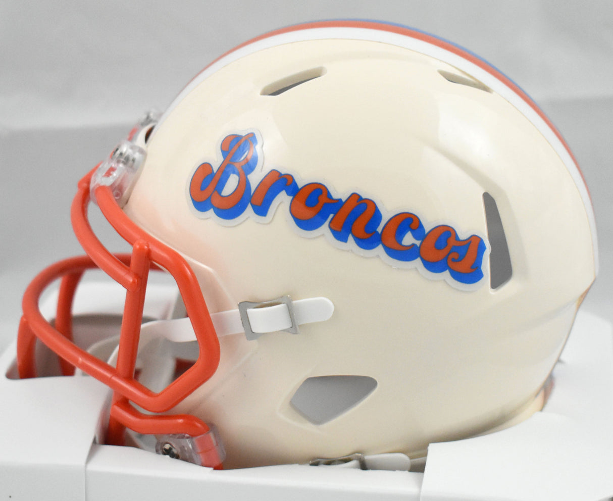 Patrick Surtain II Autographed Denver Broncos Retro Speed Mini Helmet- Beckett W