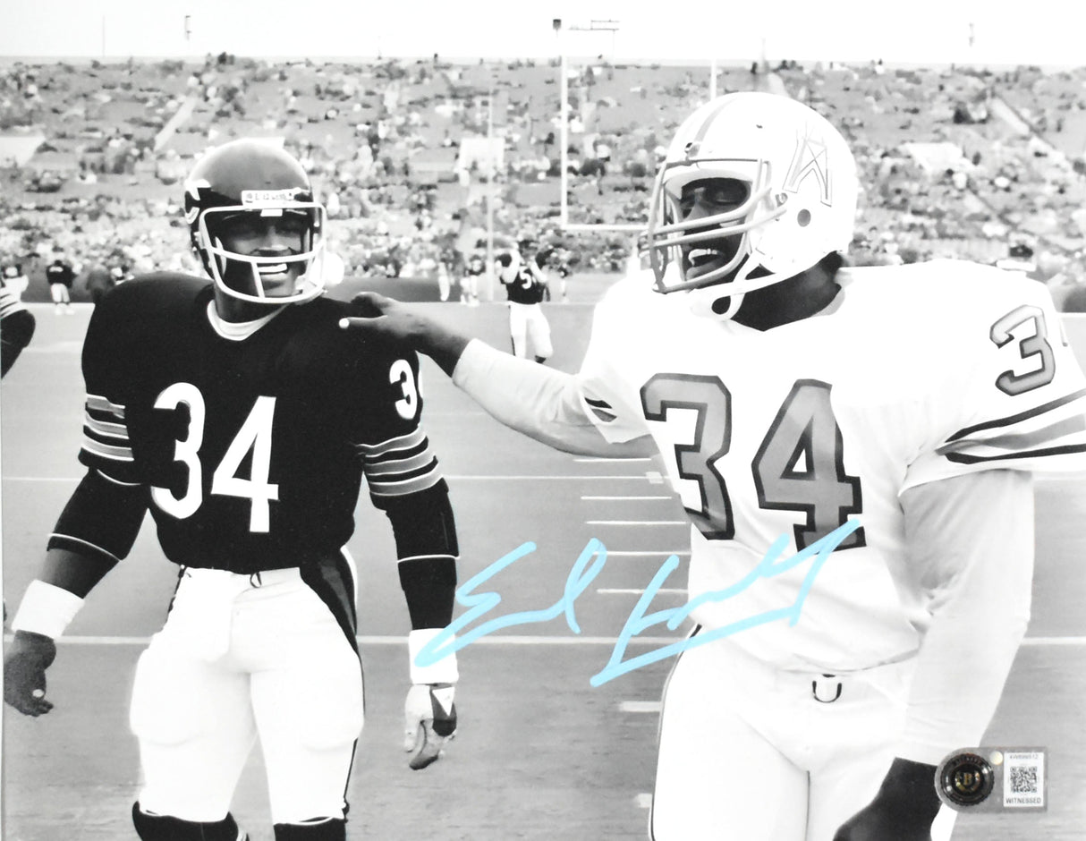 Earl Campbell Autographed Houston Oilers 8x10 w/ Payton Photo - Beckett W Holo