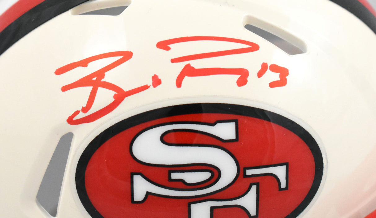 Brock Purdy Autographed 49ers Retro Speed Mini Helmet - Beckett W Holo