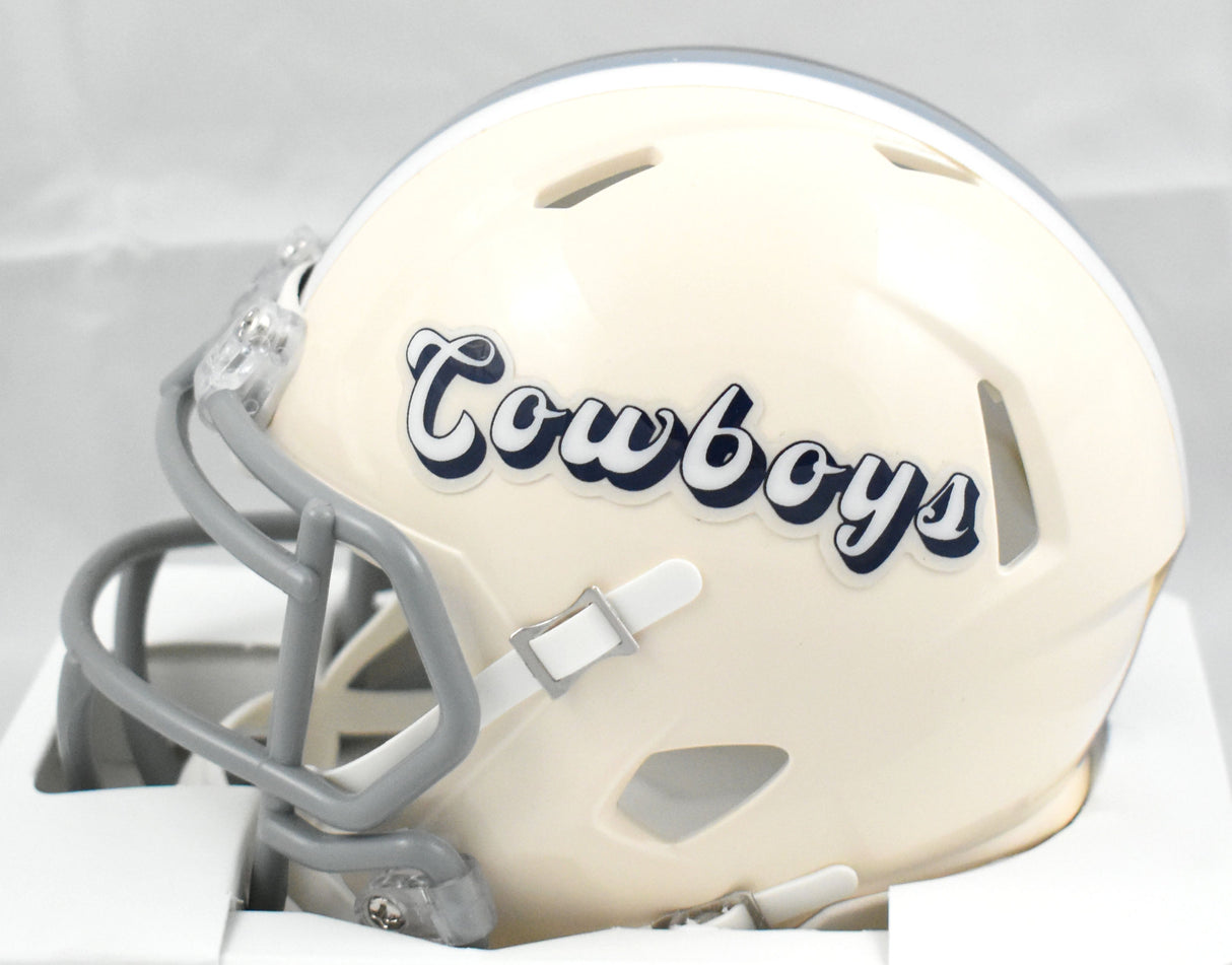 Emmitt Smith Autographed Dallas Cowboys Retro Speed Mini Helmet - Beckett W Holo