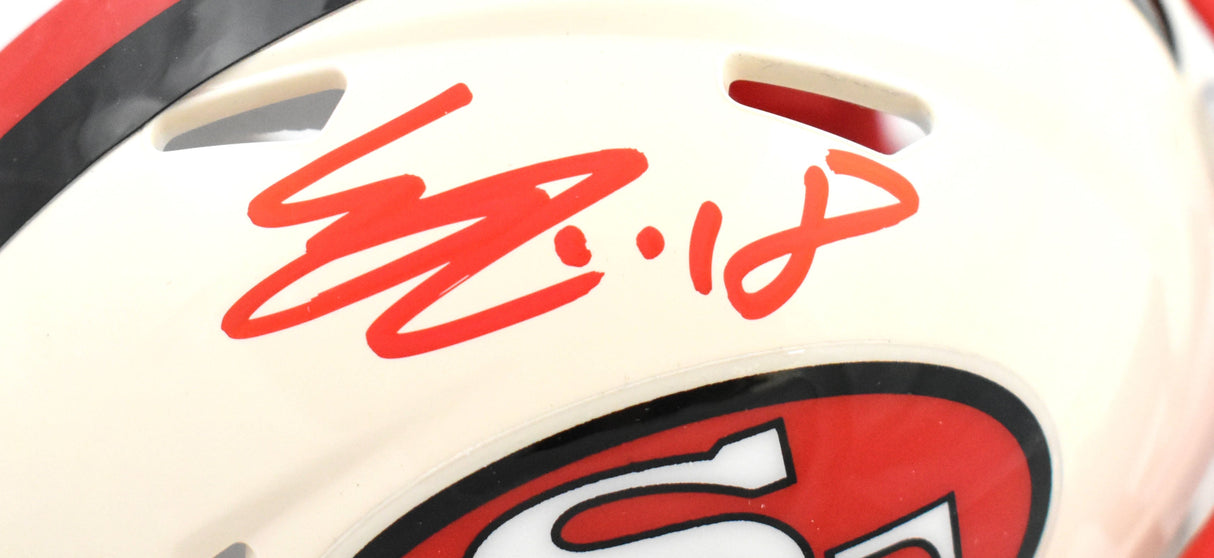 Eddie Pineiro Autographed 49ers Retro Speed Mini Helmet - Beckett W Hologram