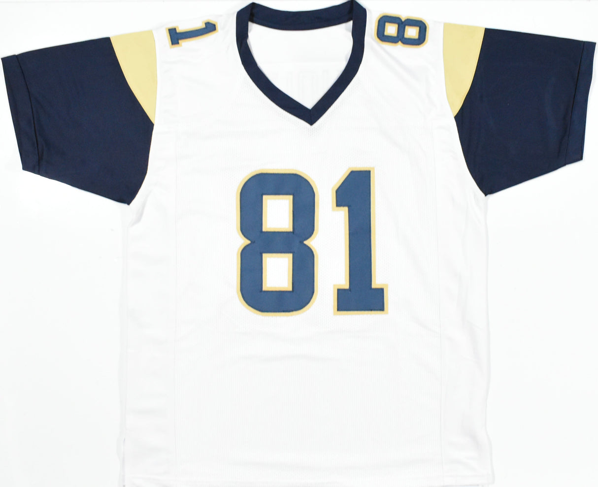 Torry Holt Autographed White Pro Style Jersey - Beckett W Hologram
