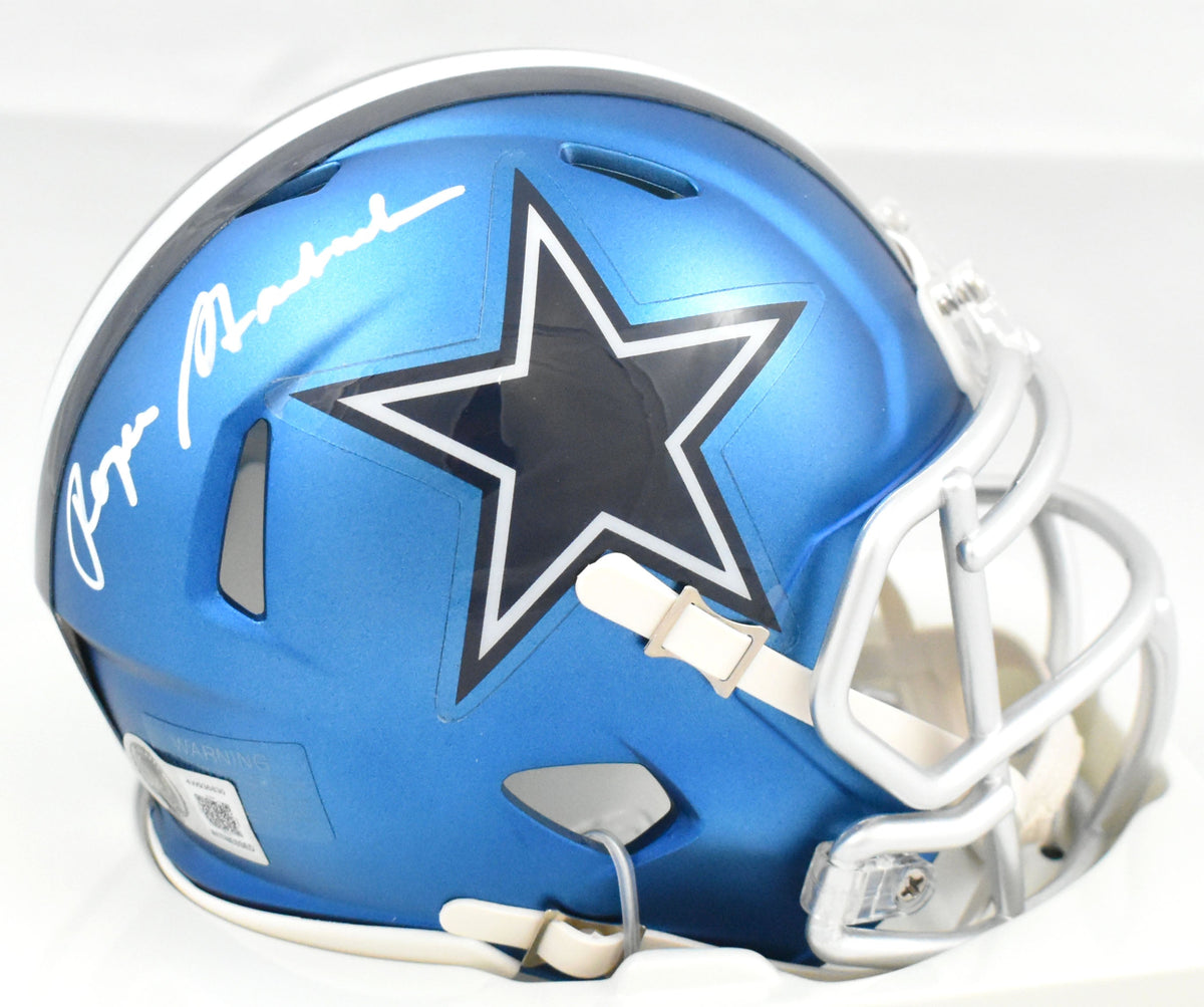 Roger Staubach Autographed Dallas Cowboys Blaze Speed Mini Helmet - Beckett W