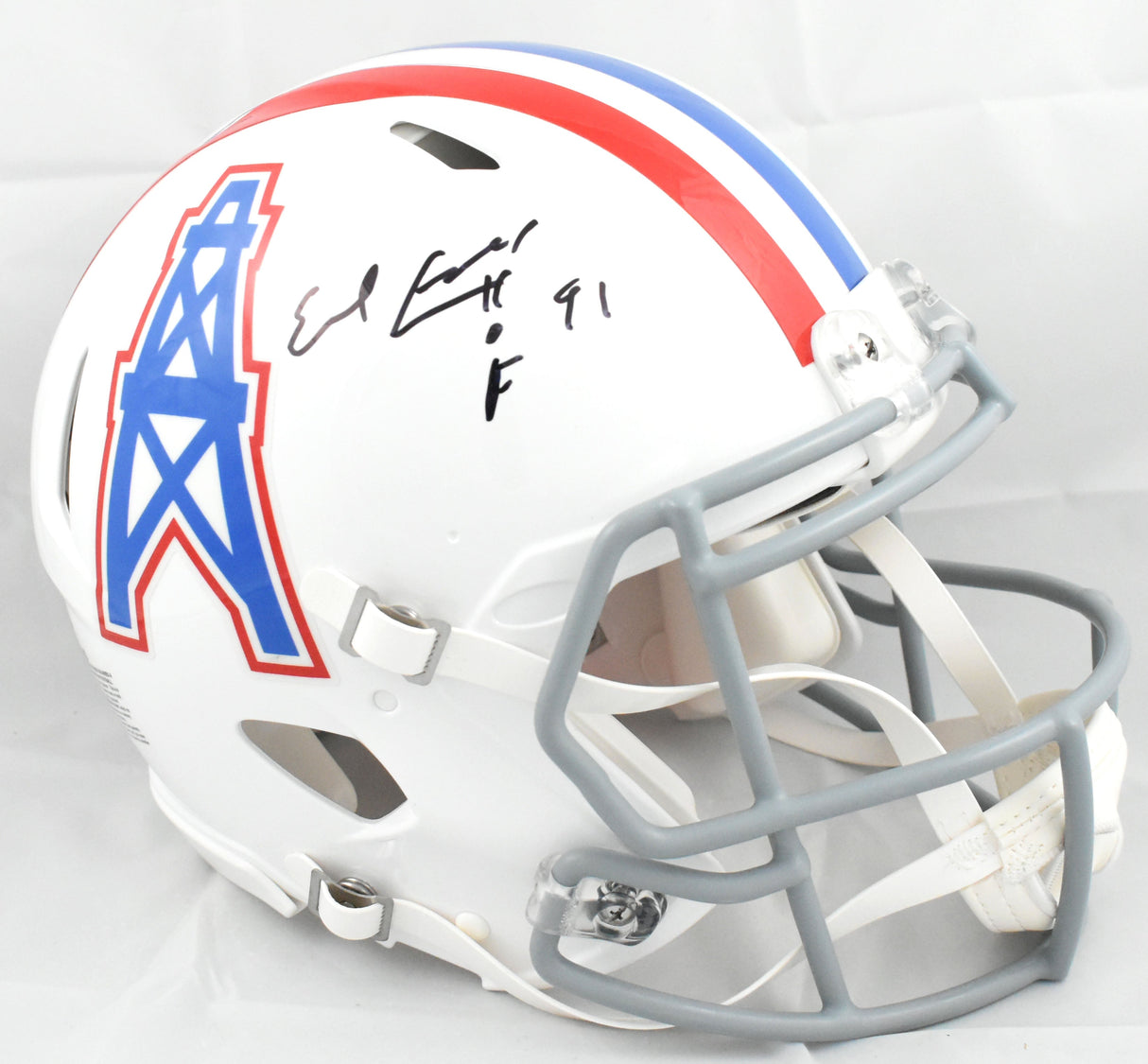 Earl Campbell Autographed Oilers F/S 75-80 Speed Authentic Helmet-Beckett W Holo