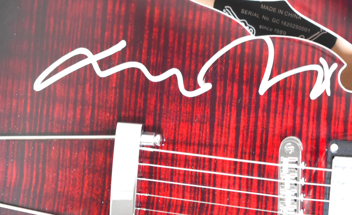 Michael J. Fox Autographed Back to the Future Grote Guitar #6-Beckett W Hologram