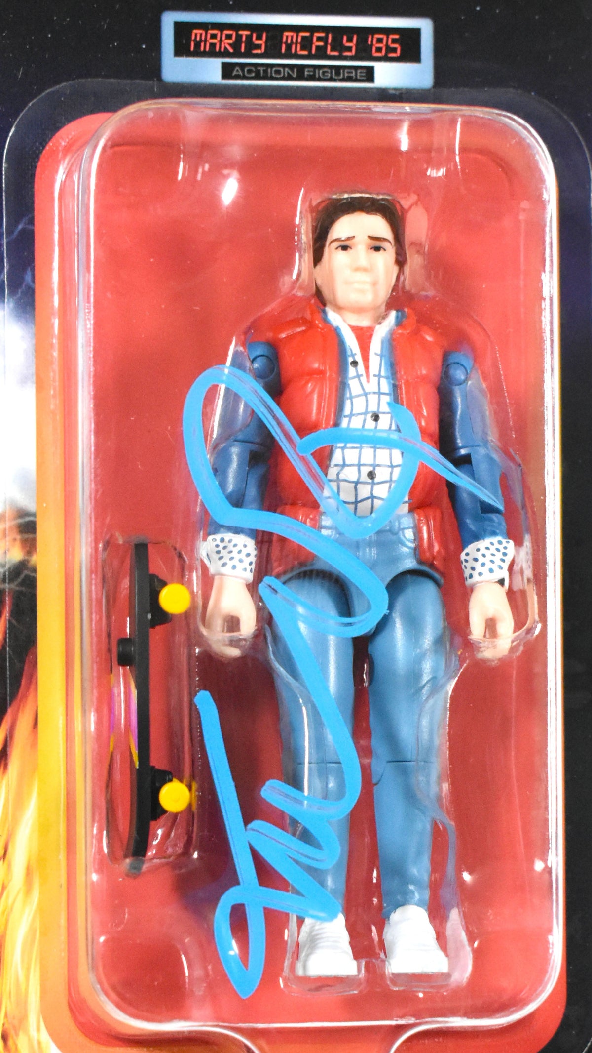 Michael J. Fox Signed Super 7 Back to the Future Marty McFly 85 Action Figure