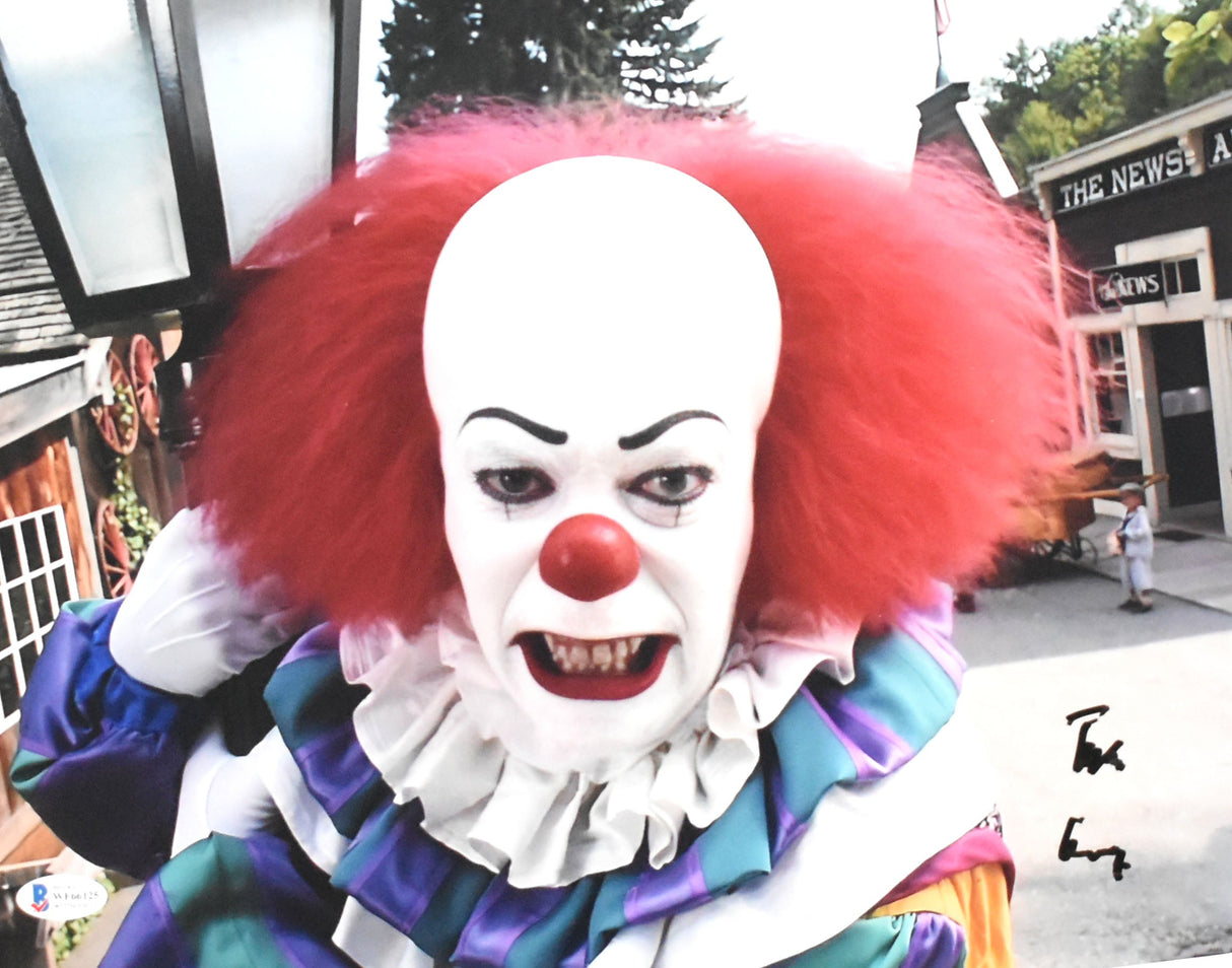Tim Curry Autographed IT 11x14 Pennywise Photo Image #2 - Beckett W