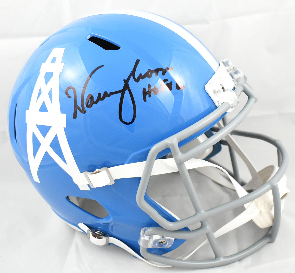 Warren Moon Autographed Houston Oilers F/S 60-62 Speed Helmet HOF-Beckett W Holo