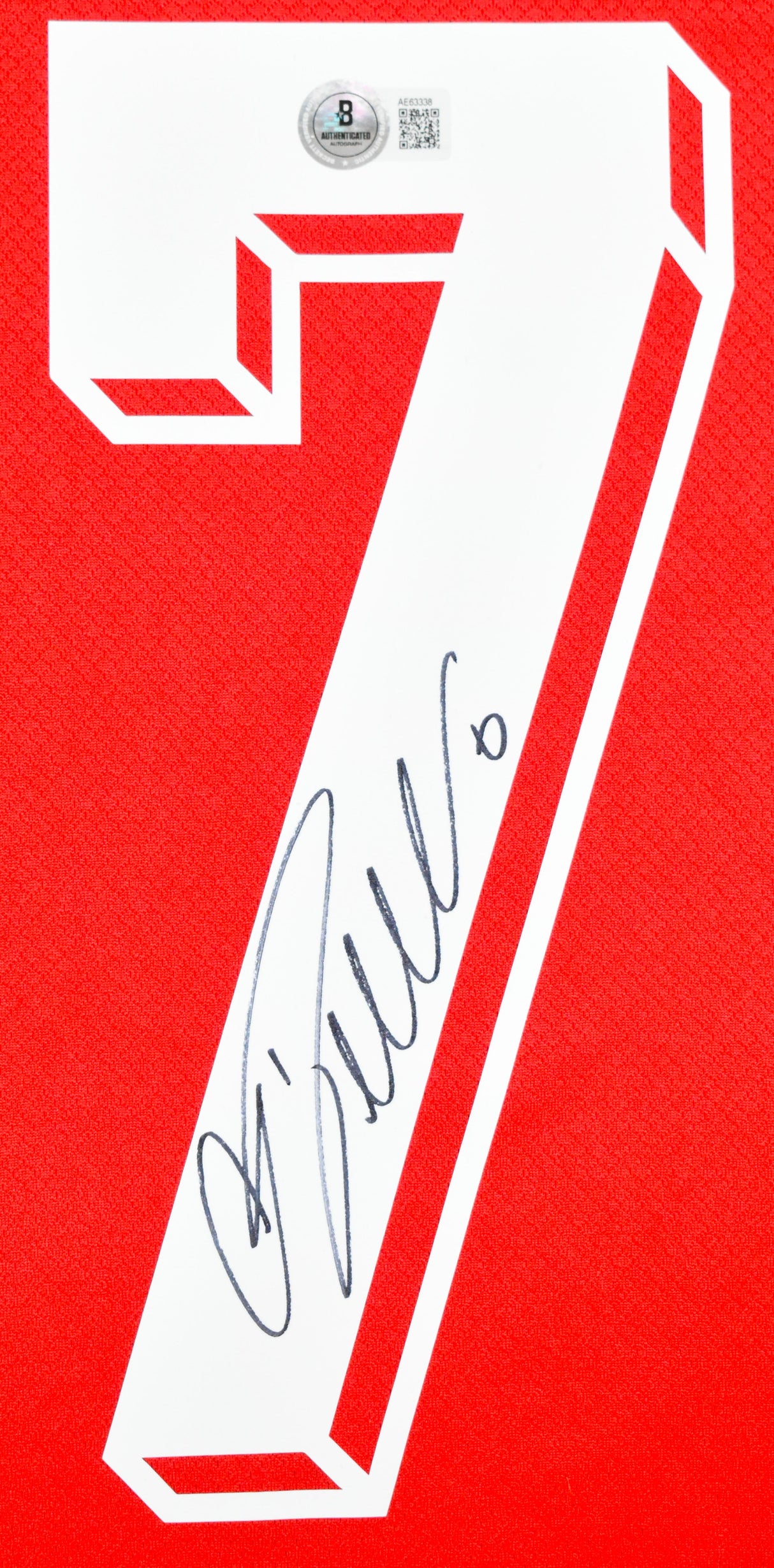 Cristiano Ronaldo Autographed Portugal Home Soccer Jersey #7-Beckett Holo *M LOA