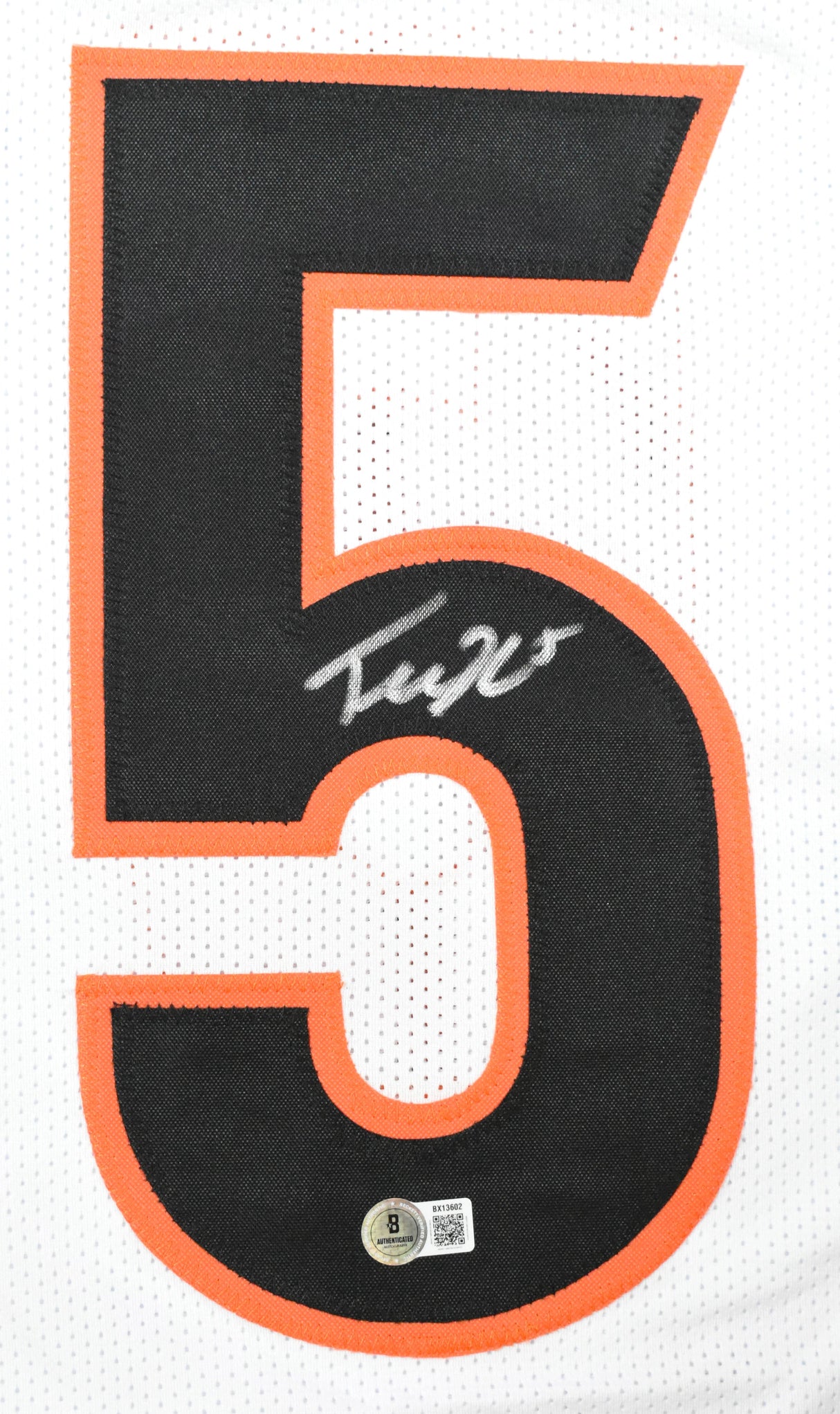 Tee Higgins Autographed White Pro Style Jersey - Beckett Hologram